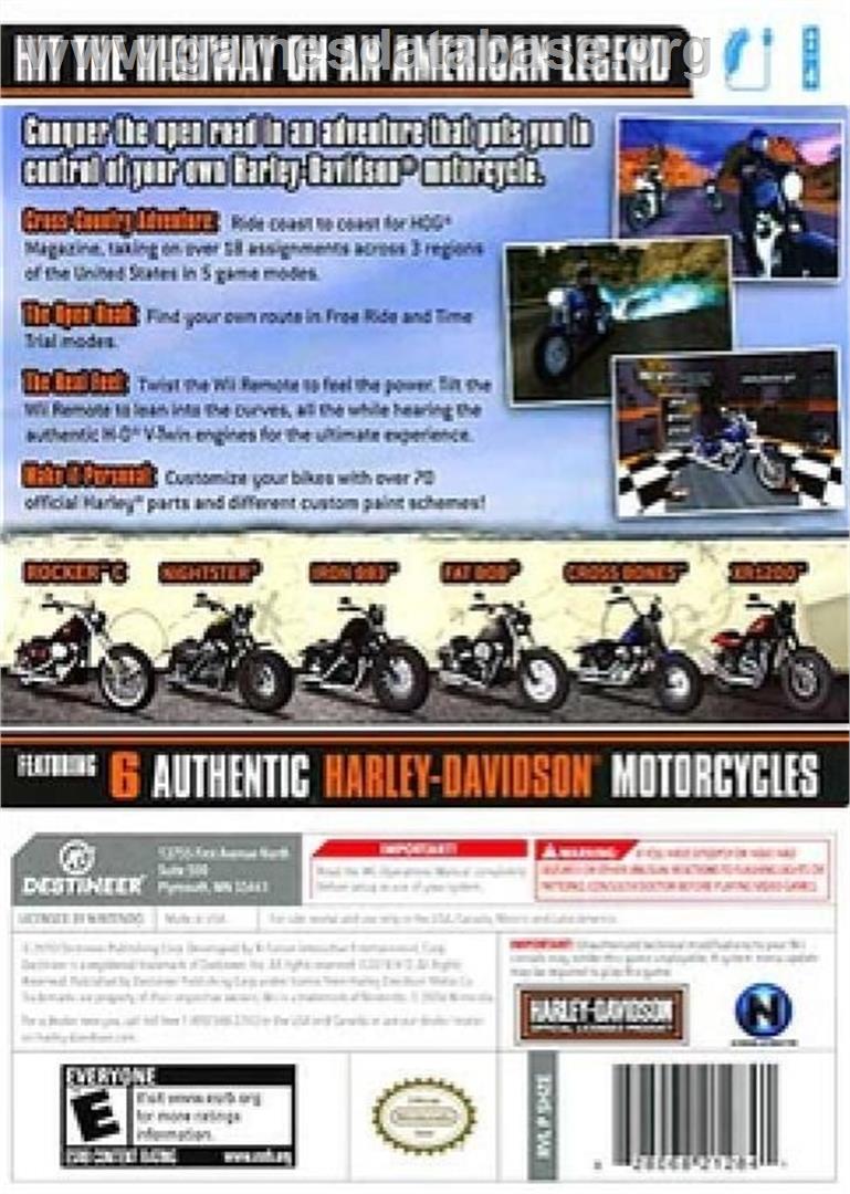 Harley Davidson Road Trip - Nintendo Wii - Artwork - Box Back