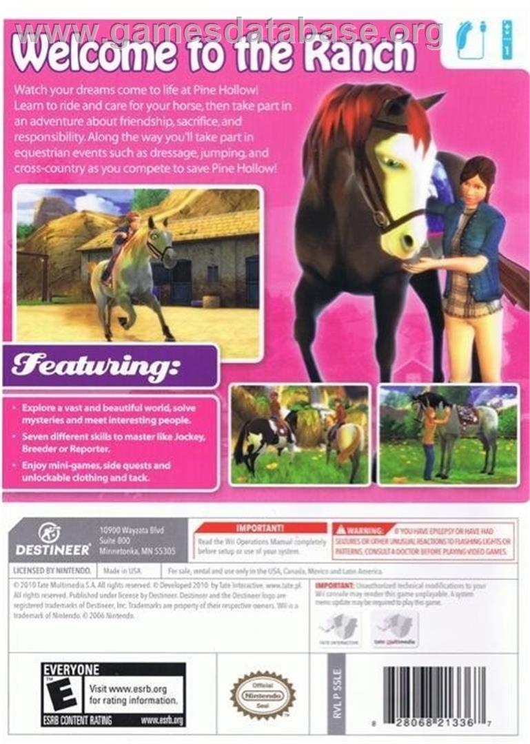 I Love Horses: Rider's Paradise - Nintendo Wii - Artwork - Box Back