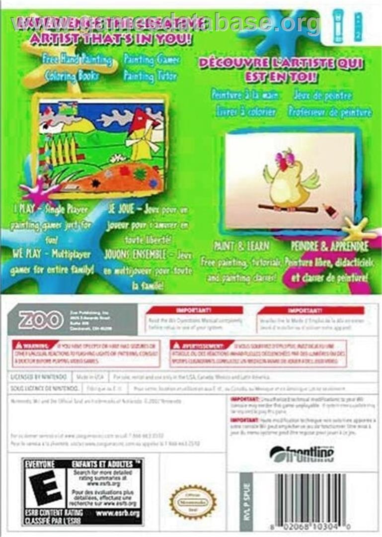 Let's Paint - Nintendo Wii - Artwork - Box Back
