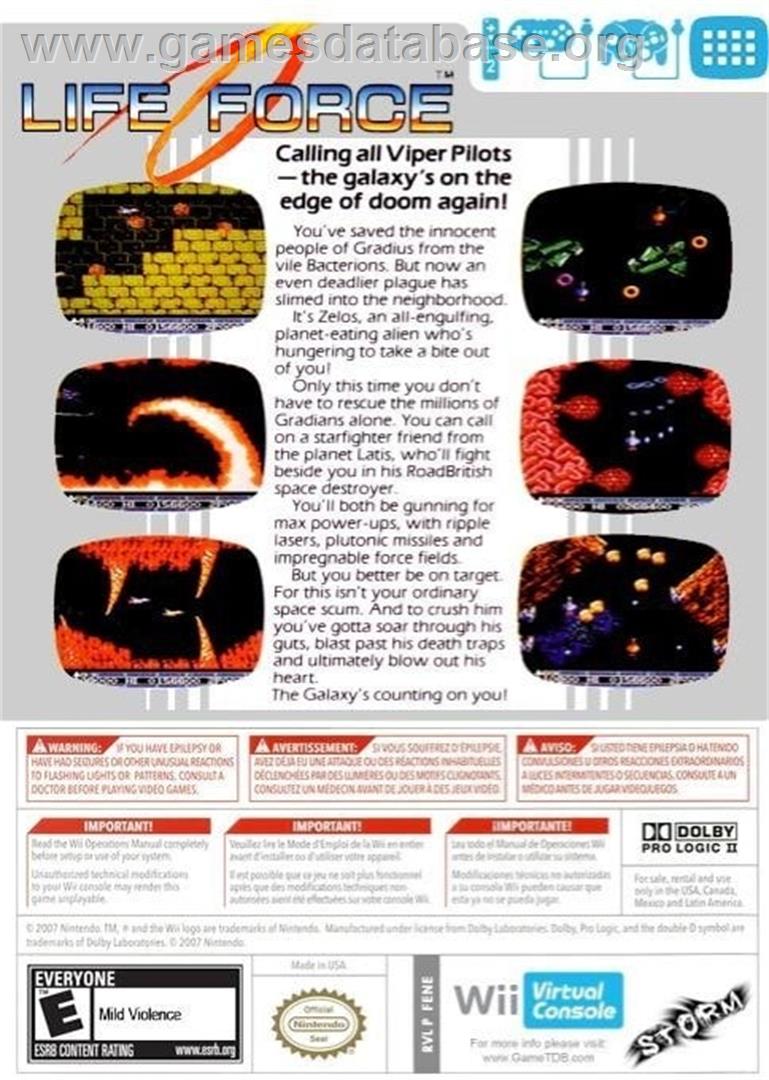 Lifeforce - Nintendo Wii - Artwork - Box Back