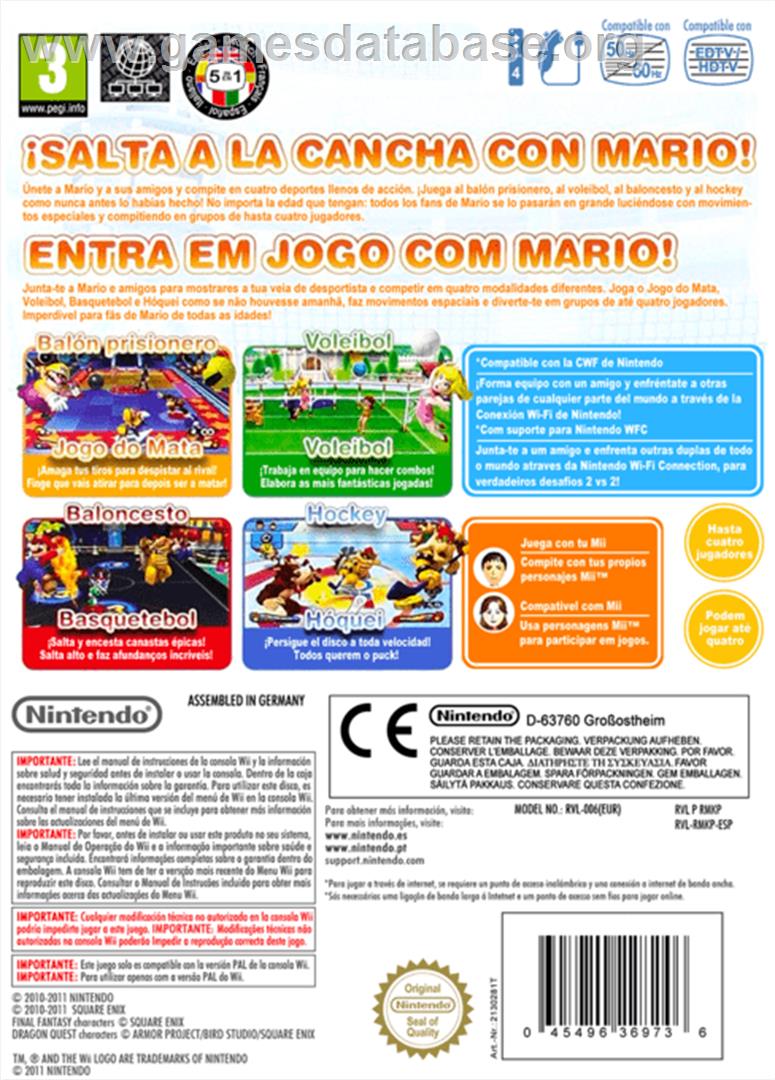 Mario Sports Mix - Nintendo Wii - Artwork - Box Back