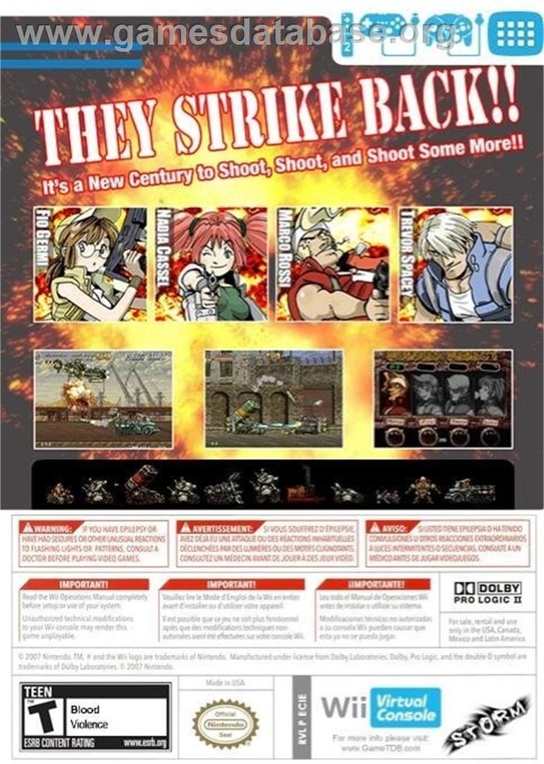 Metal Slug 4 (NG) - Nintendo Wii - Artwork - Box Back