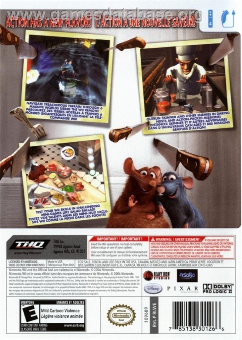 Ratatouille - Nintendo Wii - Artwork - Box Back