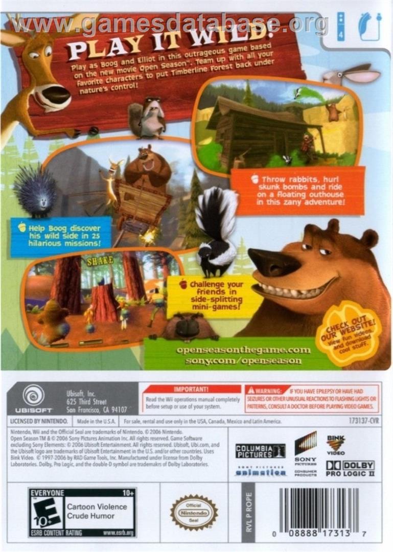 Rebelles De La Forêt, Les - Nintendo Wii - Artwork - Box Back