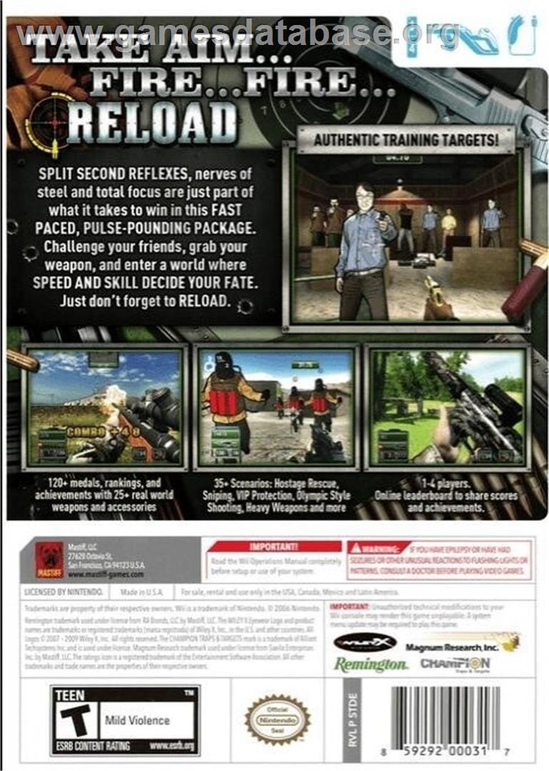 Reload - Nintendo Wii - Artwork - Box Back