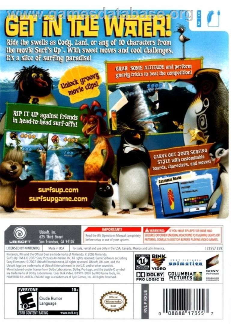 Rois De La Glisse, Les - Nintendo Wii - Artwork - Box Back