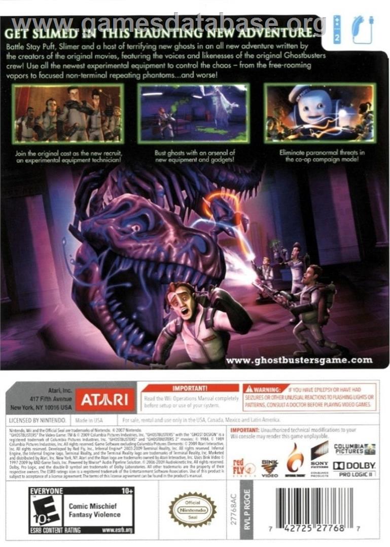 S.o.s. Fantômes - Le Jeu Vidéo - Nintendo Wii - Artwork - Box Back