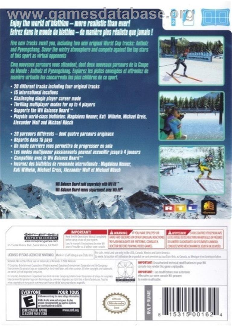 Ski And Shoot - Nintendo Wii - Artwork - Box Back