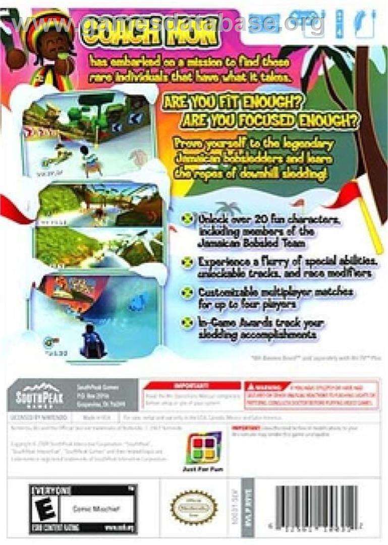 Sled Shred - Nintendo Wii - Artwork - Box Back