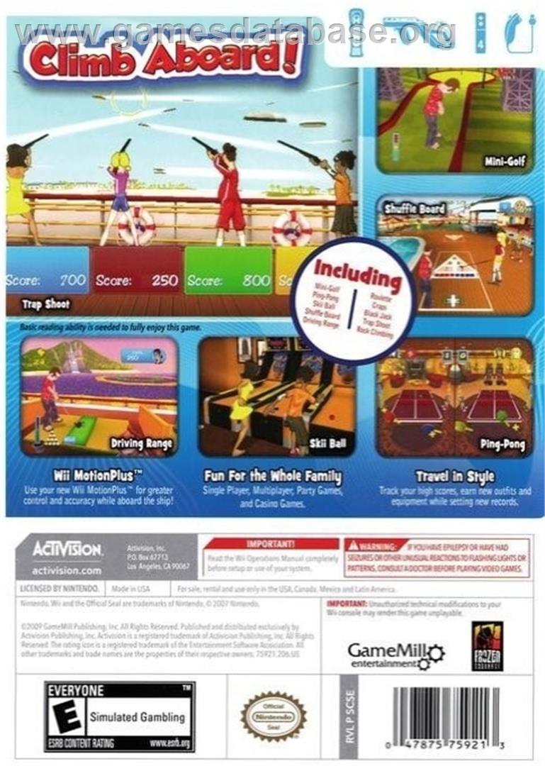 Sports Et Jeux En Croisière - Nintendo Wii - Artwork - Box Back
