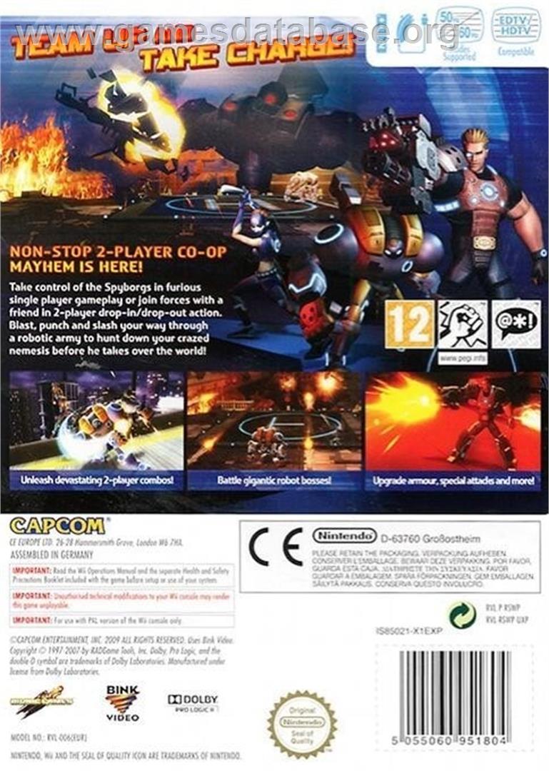 Spyborgs - Nintendo Wii - Artwork - Box Back