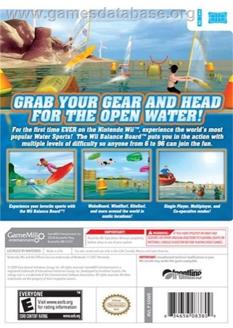 Water Sports - Nintendo Wii - Artwork - Box Back