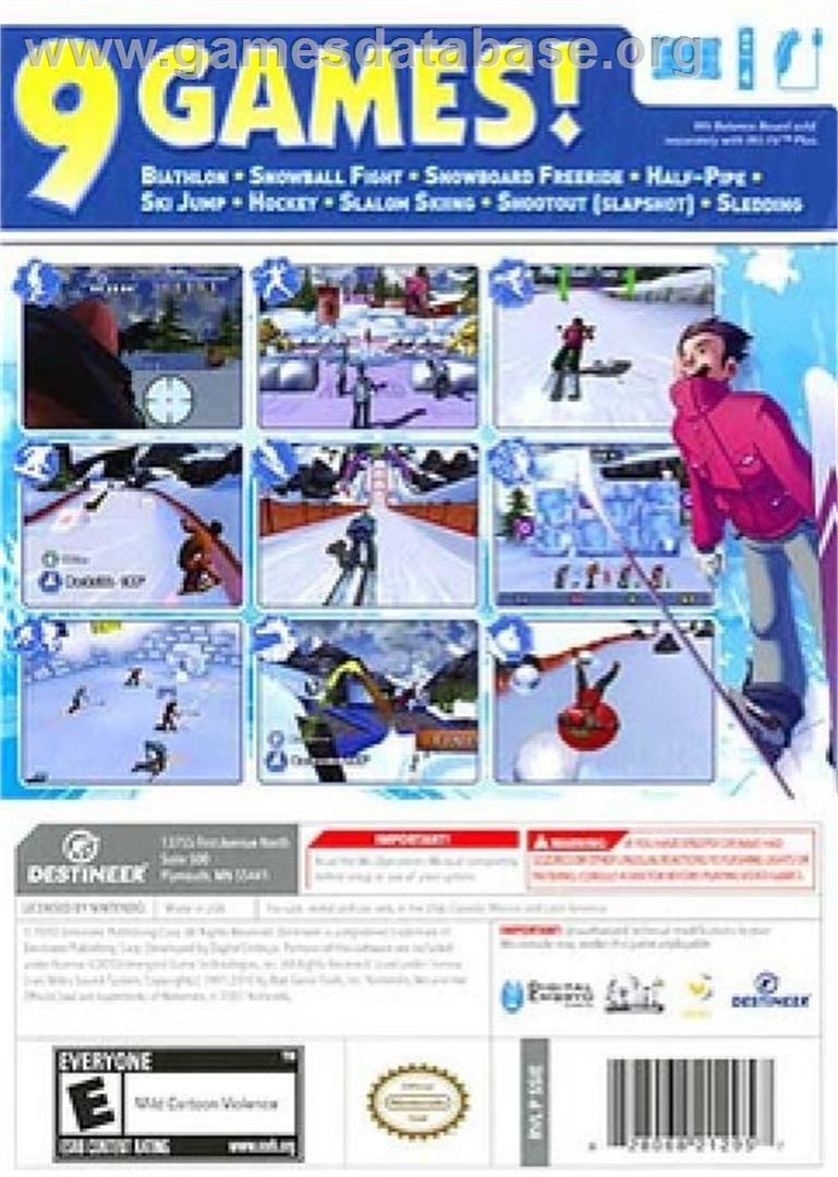 Winter Blast - 9 Snow And Ice Games - Nintendo Wii - Artwork - Box Back