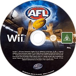 Cartridge artwork for Afl on the Nintendo Wii.