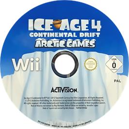 Cartridge artwork for Age De Glace 4 - La Dérive Des Continents - Jeux De L'arctique !, L' on the Nintendo Wii.