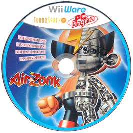 Cartridge artwork for Air Zonk on the Nintendo Wii.