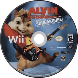 Cartridge artwork for Alvin And The Chipmunks - The Squeakquel on the Nintendo Wii.