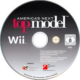 Cartridge artwork for America's Next Top Model on the Nintendo Wii.