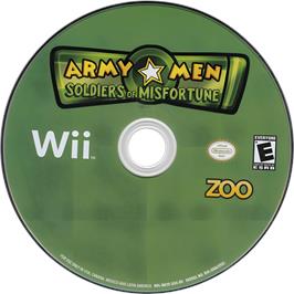 Cartridge artwork for Army Men - Soldiers Of Misfortune on the Nintendo Wii.