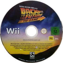 Cartridge artwork for Back To The Future - The Game on the Nintendo Wii.