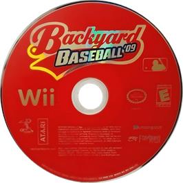 Cartridge artwork for Backyard Baseball '09 on the Nintendo Wii.