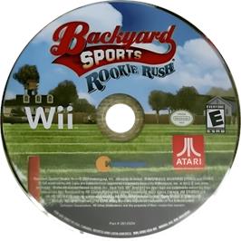 Cartridge artwork for Backyard Sports - Rookie Rush on the Nintendo Wii.