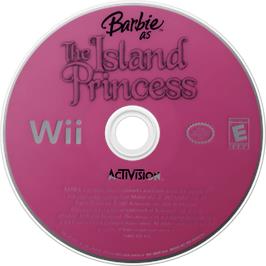 Cartridge artwork for Barbie Princesse De L'ile Merveilleuse on the Nintendo Wii.