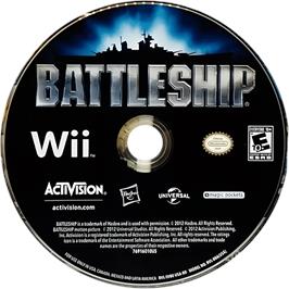 Cartridge artwork for Battleship on the Nintendo Wii.