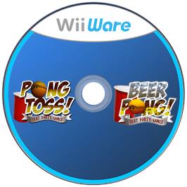 Cartridge artwork for Beer Pong! on the Nintendo Wii.