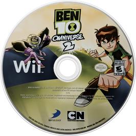 Cartridge artwork for Ben 10 Omniverse 2 on the Nintendo Wii.