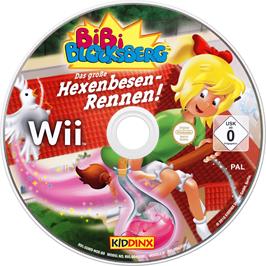 Cartridge artwork for Bibi Blocksberg - Das Grosse Hexenbesen-rennen! on the Nintendo Wii.