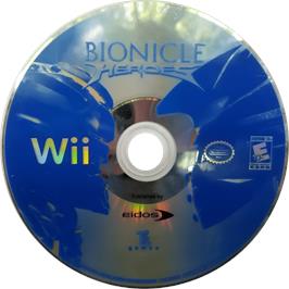Cartridge artwork for Bionicle Heroes on the Nintendo Wii.
