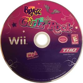 Cartridge artwork for Bratz - Girlz Really Rock on the Nintendo Wii.