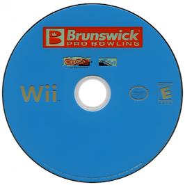 Cartridge artwork for Brunswick Pro Bowling on the Nintendo Wii.