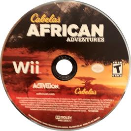 Cartridge artwork for Cabela's African Adventures on the Nintendo Wii.