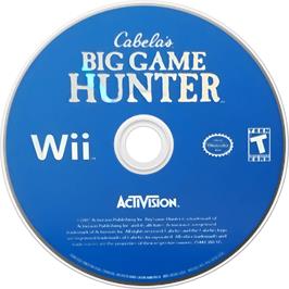 Cartridge artwork for Cabela's Big Game Hunter on the Nintendo Wii.