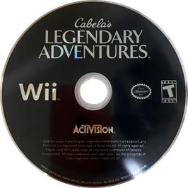 Cartridge artwork for Cabela's Legendary Adventures on the Nintendo Wii.