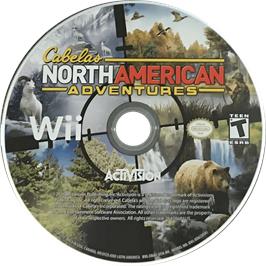 Cartridge artwork for Cabela's North American Adventures on the Nintendo Wii.