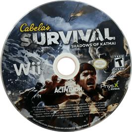 Cartridge artwork for Cabela's Survival - Shadows Of Katmai on the Nintendo Wii.