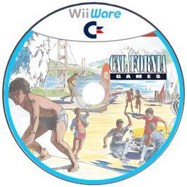 Cartridge artwork for California Games (C64) on the Nintendo Wii.