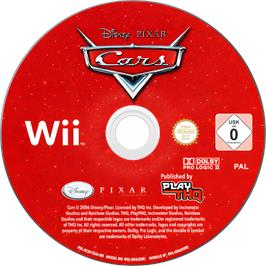 Cartridge artwork for Cars on the Nintendo Wii.