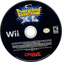 Cartridge artwork for Cartoon Network - Punch Time Explosion Xl on the Nintendo Wii.