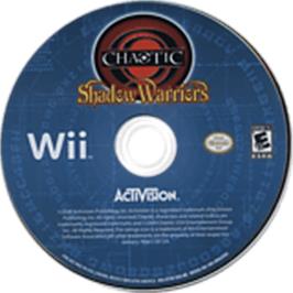 Cartridge artwork for Chaotic - Shadow Warriors on the Nintendo Wii.