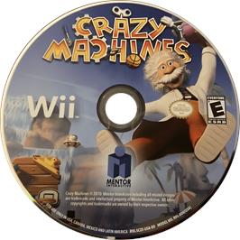 Cartridge artwork for Crazy Machines on the Nintendo Wii.