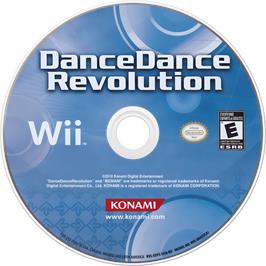 Cartridge artwork for Dance Dance Revolution on the Nintendo Wii.