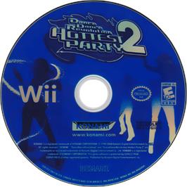 Cartridge artwork for Dance Dance Revolution - Hottest Party 2 on the Nintendo Wii.