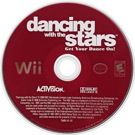 Cartridge artwork for Dancing With The Stars - We Dance! on the Nintendo Wii.