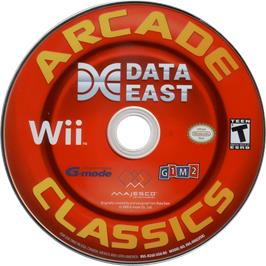 Cartridge artwork for Data East Arcade Classics on the Nintendo Wii.
