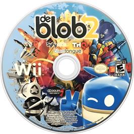 Cartridge artwork for De Blob 2 on the Nintendo Wii.