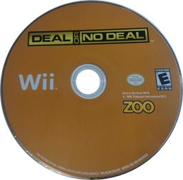 Cartridge artwork for Deal Or No Deal on the Nintendo Wii.